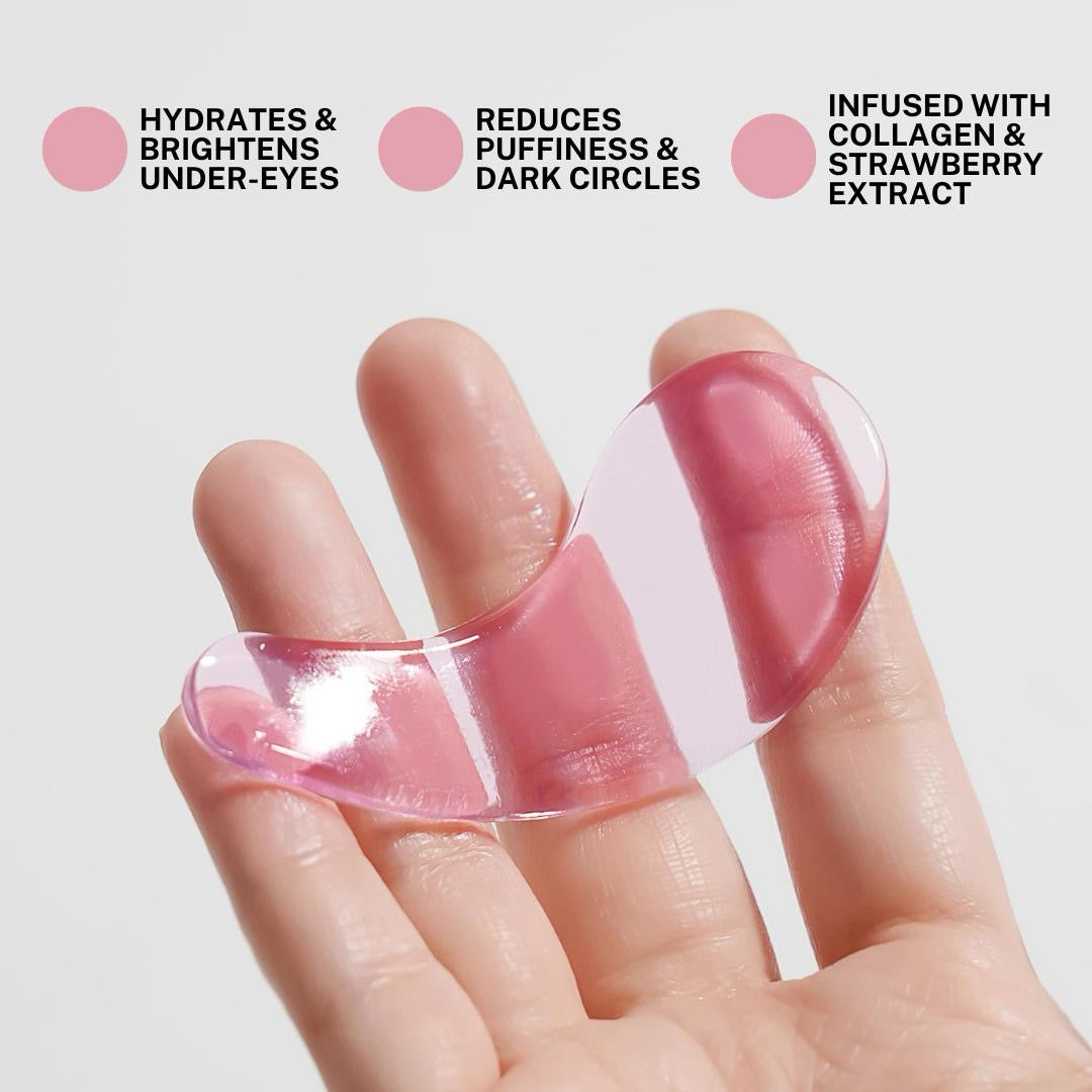 Collagen Peptide Strawberry Eye Mask x 3