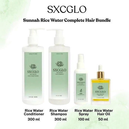New! Sunnah Rice Water Hair Care Bundle