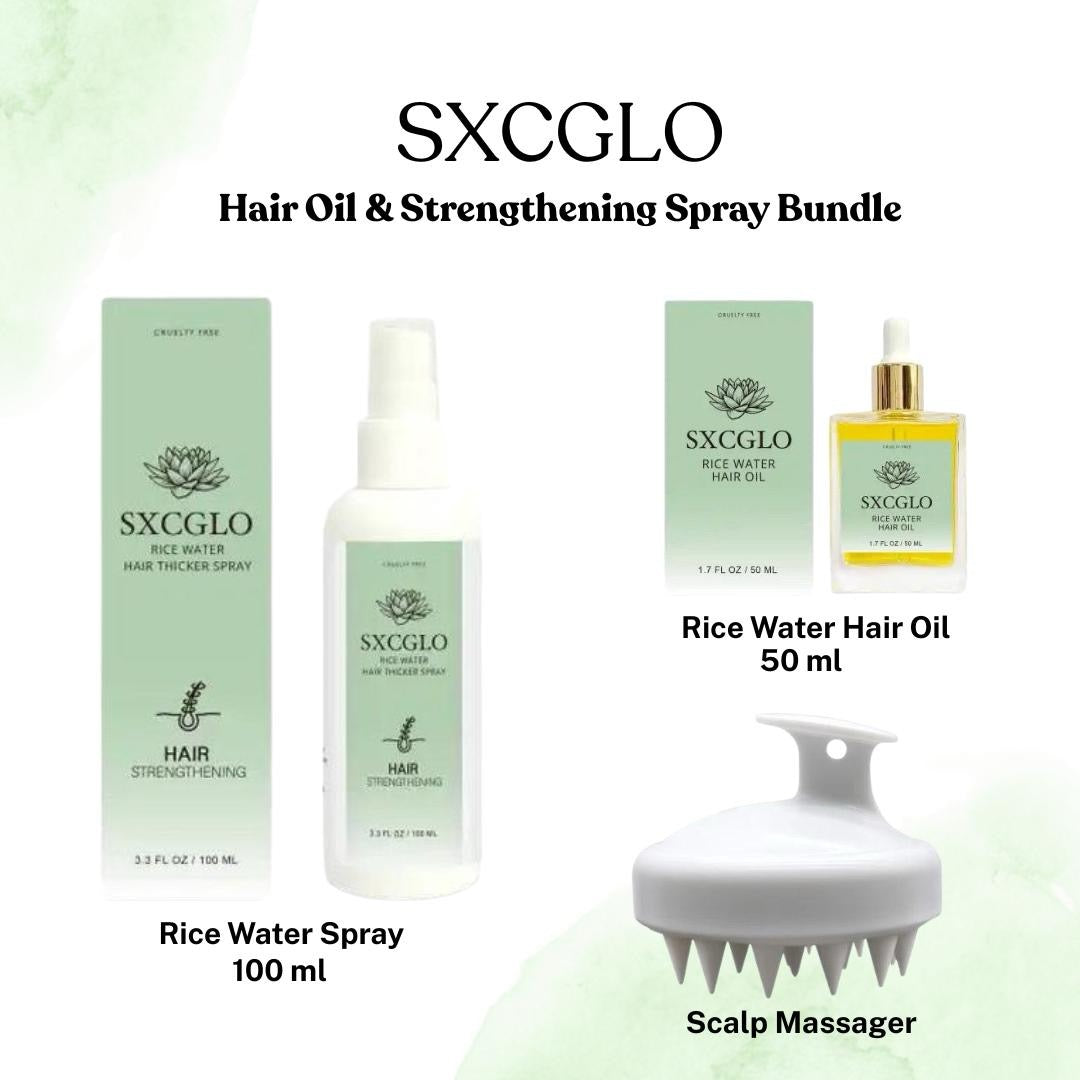 Hair Growth Bundle – Oil + Spray + FREE Scalp Scrubber (Limited Time)