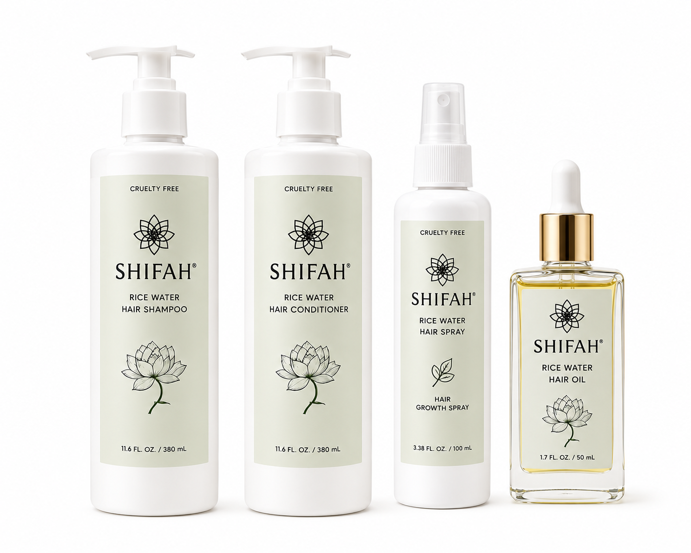 New! Sunnah Rice Water Hair Care Bundle