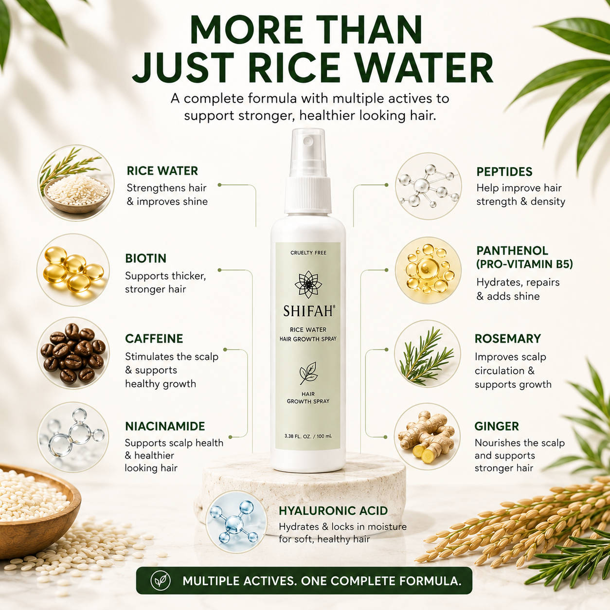 Sunnah Rice Water Hair Strengthening Mist Spray