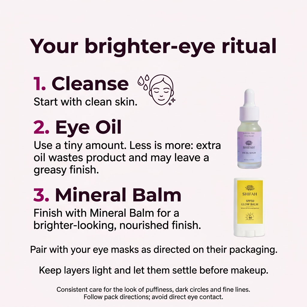 SHIFAH Eye Oil how-to-use routine