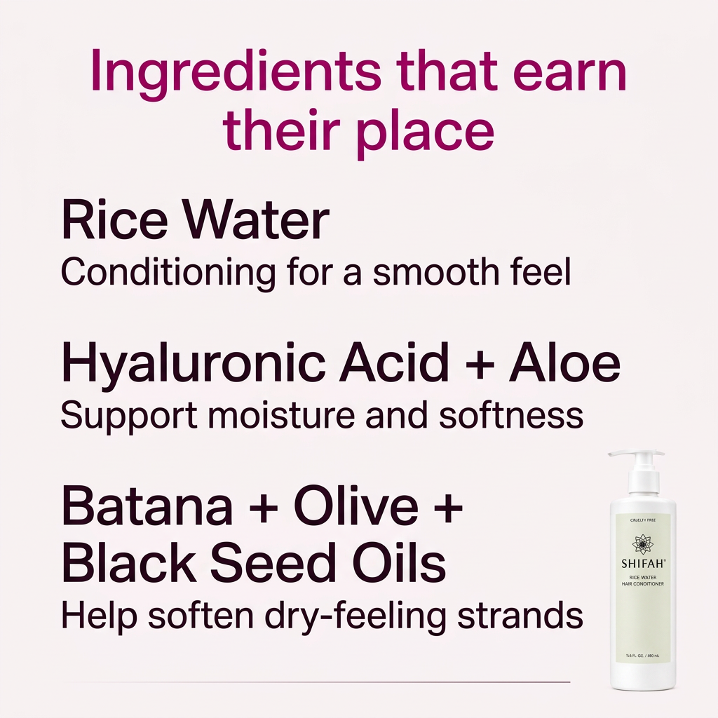 SHIFAH Rice Water Conditioner ingredient benefits