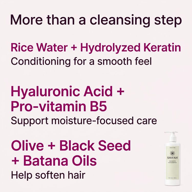 SHIFAH Rice Water Shampoo ingredient benefits