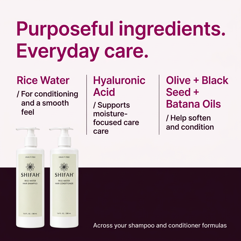 SHIFAH Shampoo and Conditioner ingredient benefits